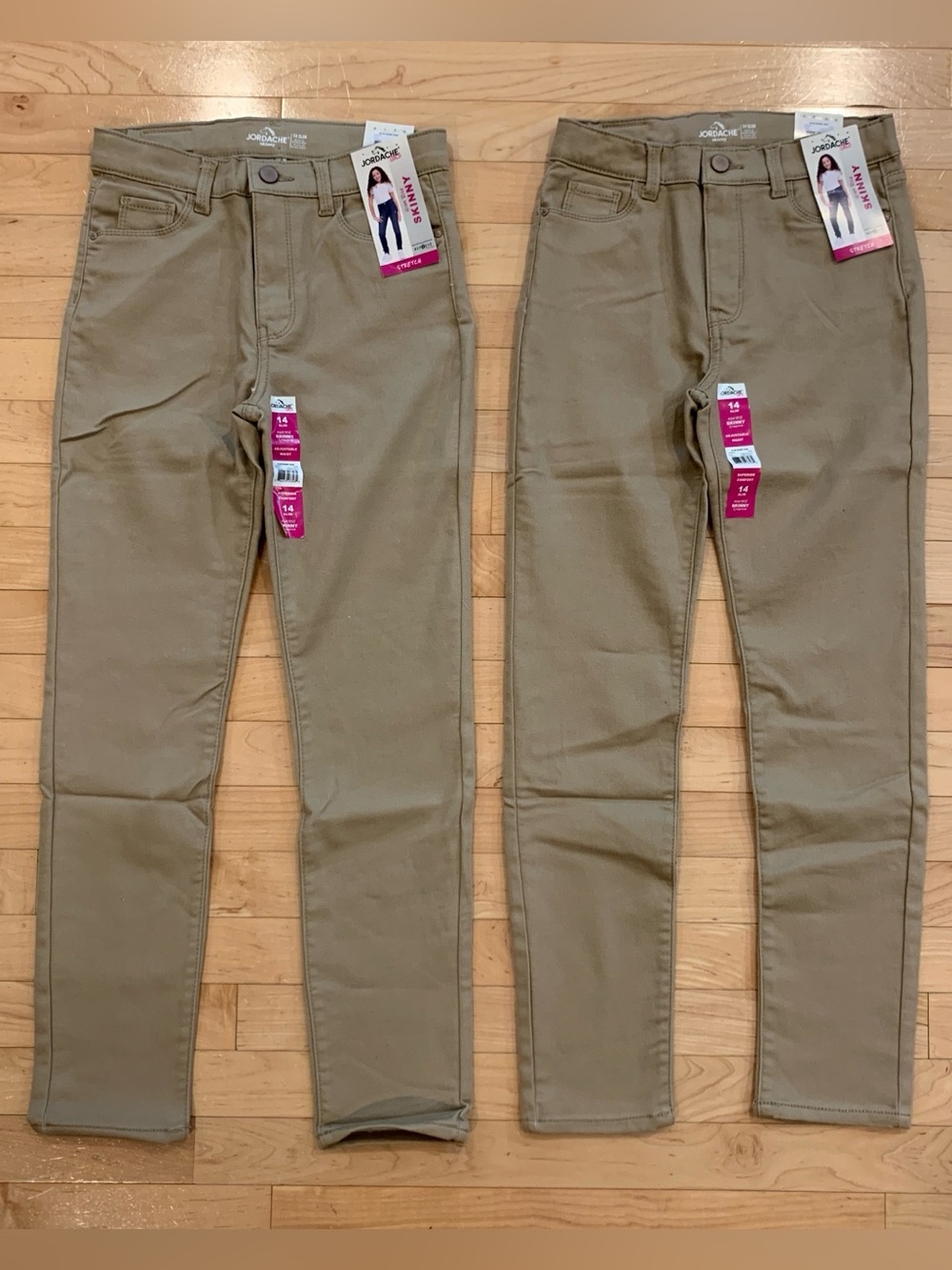 Jordache Girls High Rise Skinny Jean – Size 14 Slim – New Stretch Khakis 14S